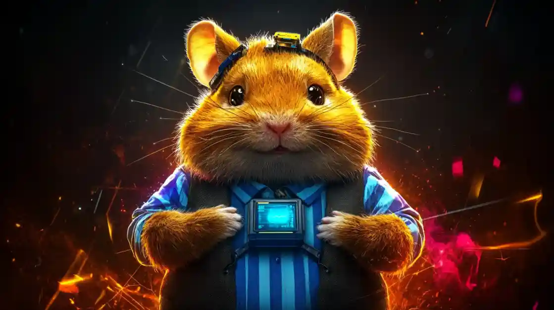 A cute and tech-savvy hamster character wearing a vest and a headset, representing the playful and innovative spirit of bee999.